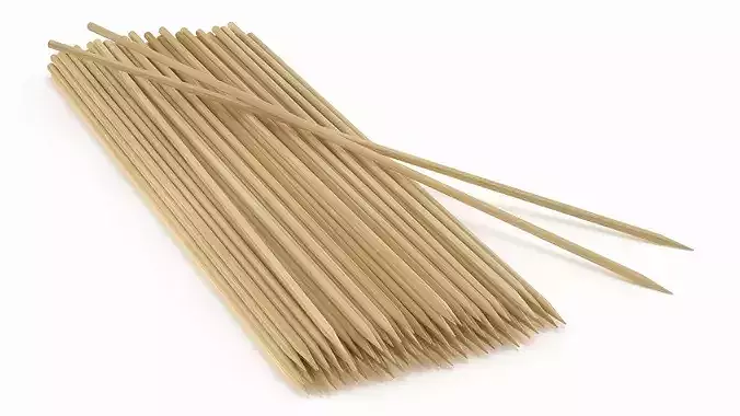 Wooden Skewers 3D model