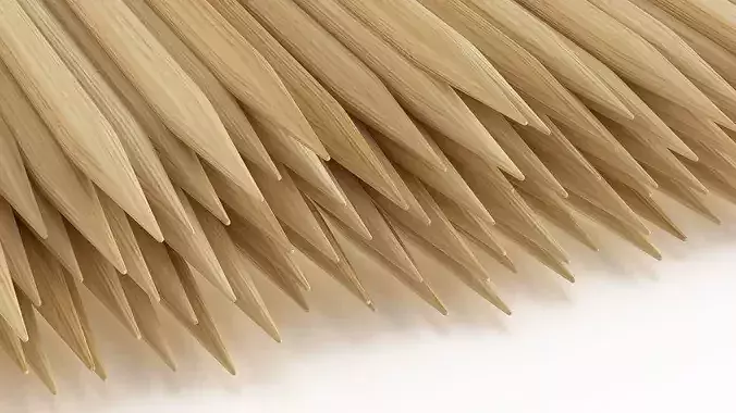 Wooden Skewers 3D model 6