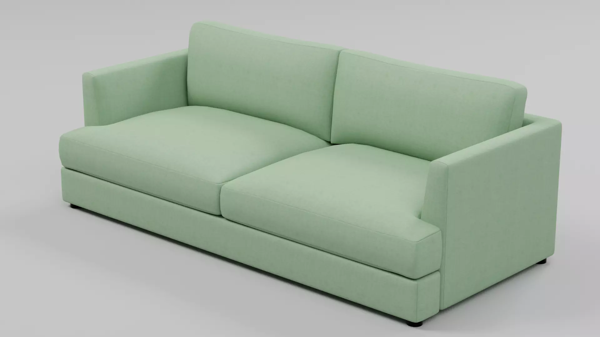 Modern 2 Seater Sofa - Slim Track Arm Fabric Loveseat 03 Low-poly 3D model