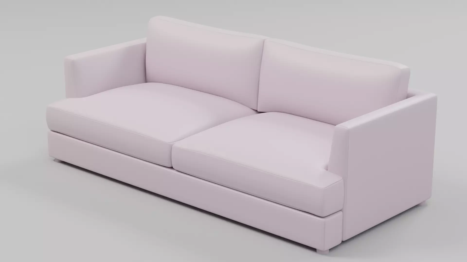 Modern 2 Seater Sofa - Slim Arm Fabric Loveseat - Sample File Free 3D model
