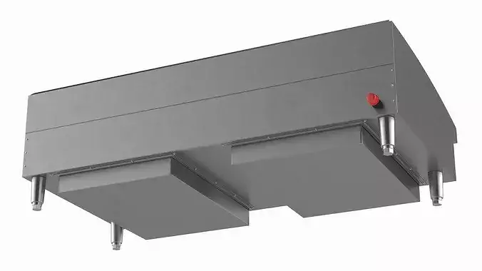 Gas Charbroiler with Food on Skewers 3D model 5