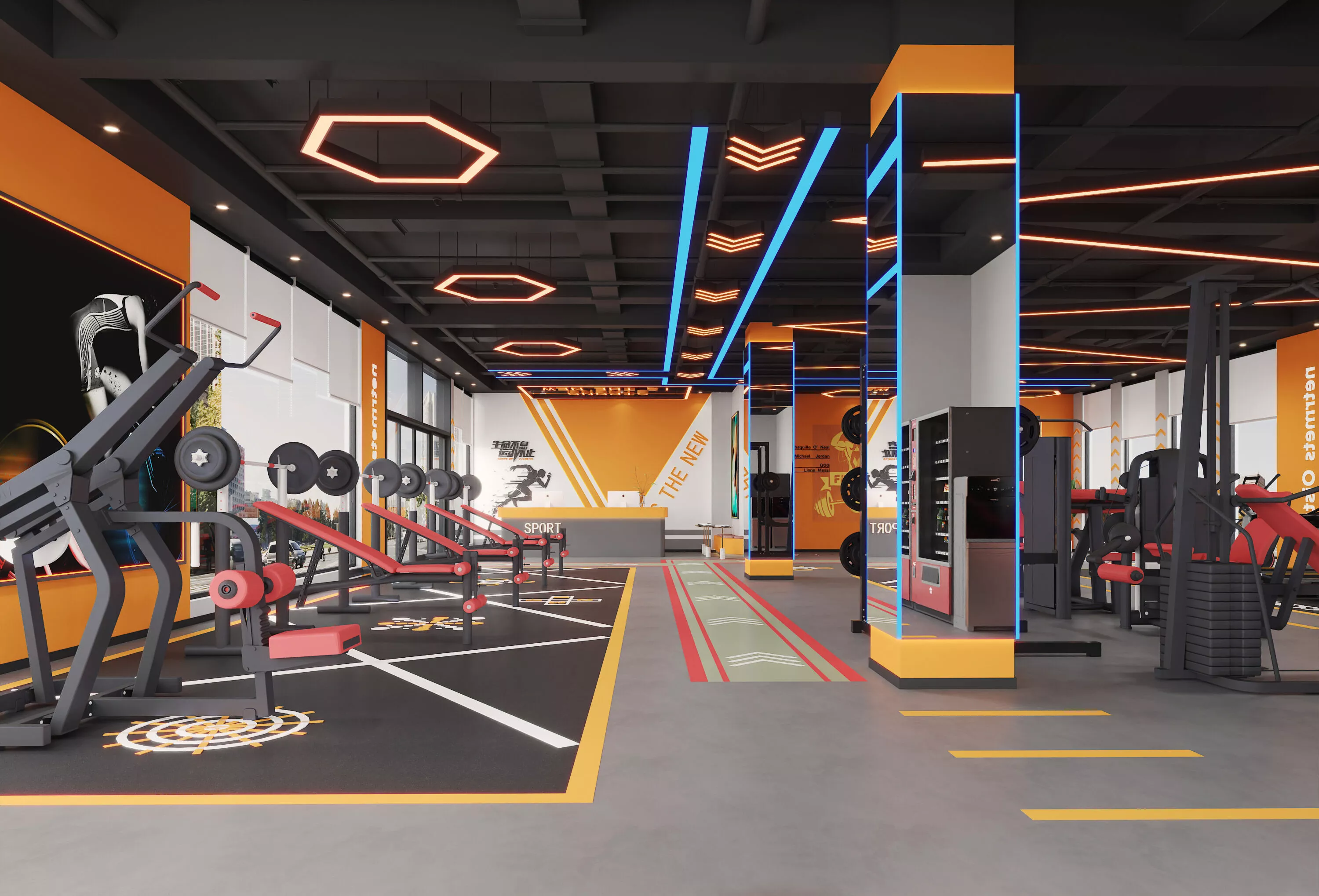 Gym Interior 3D model