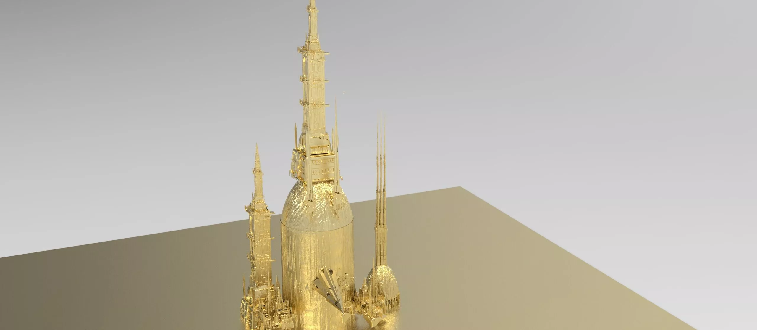 Golden Pyramid Nevada temple 3 3D model