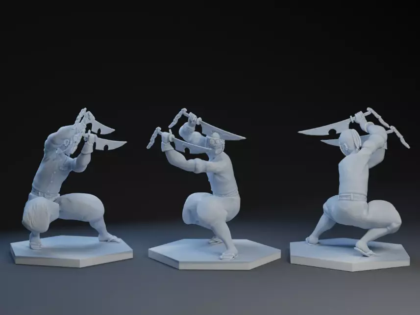 Tengen Uzui Demon Slayer Lord of the Rings Mashup Miniature 3D print model