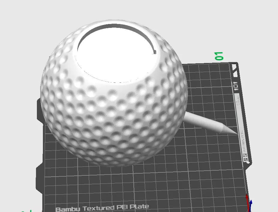 Golf Ball Tee Marker with Custom Logo Insert 3D print model