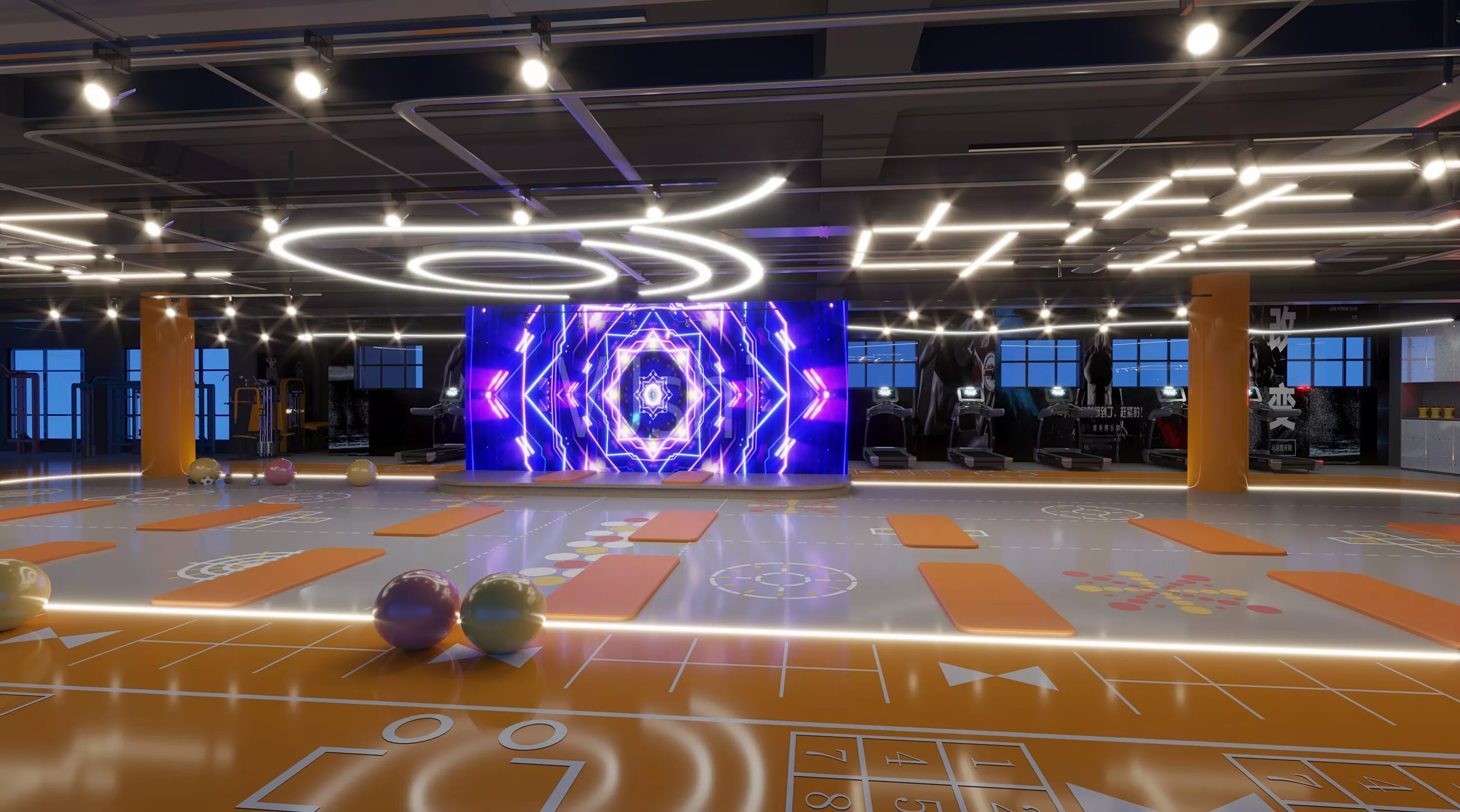 Gym Interior 3D model