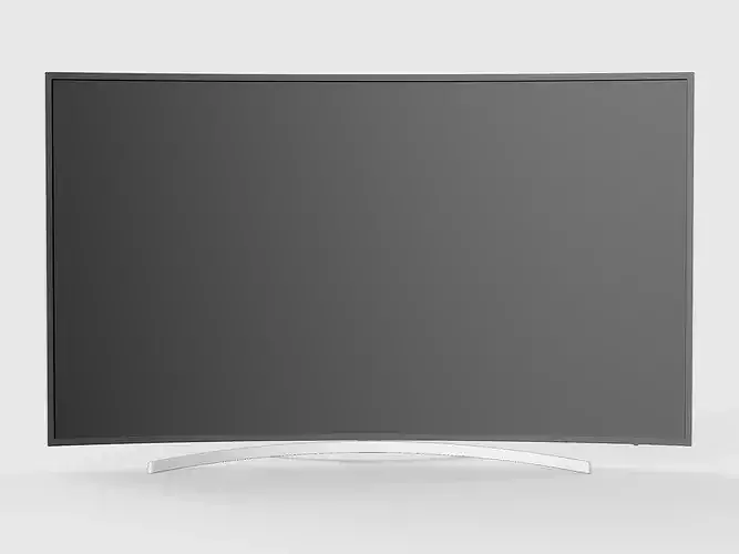 Realistic curved screen No-Brand TV - PBR Game Ready - UE65H8000