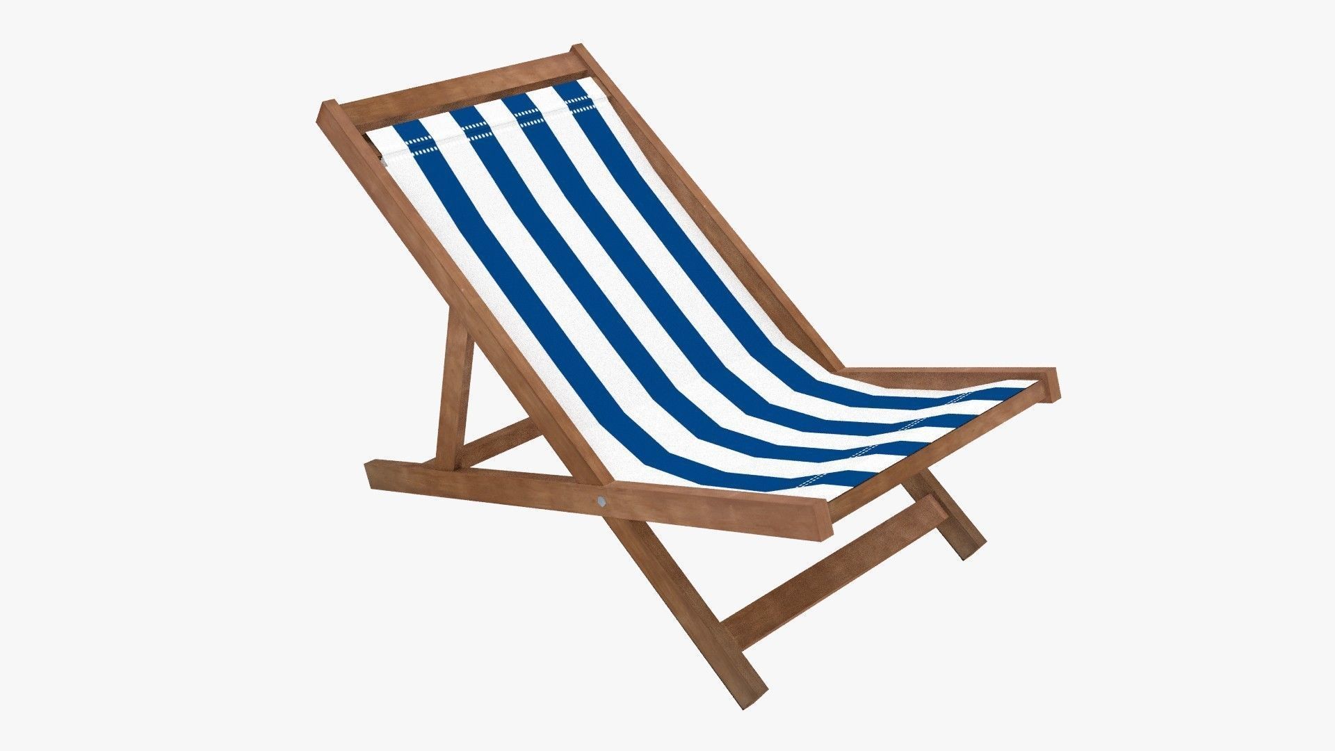 Low Poly Beach Chair Low-poly 3D model_3