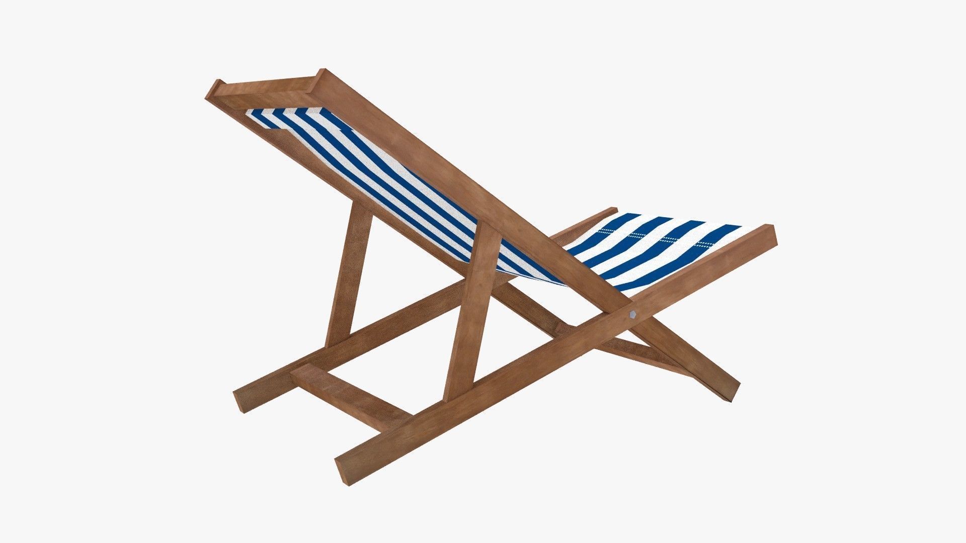 Low Poly Beach Chair Low-poly 3D model_4