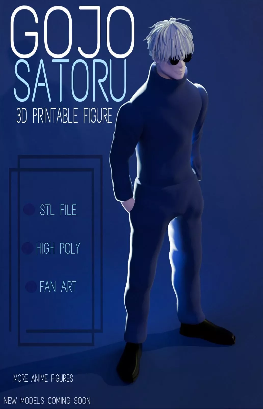 GOJO SATORU FAN ART 3D MODEL 3D print model