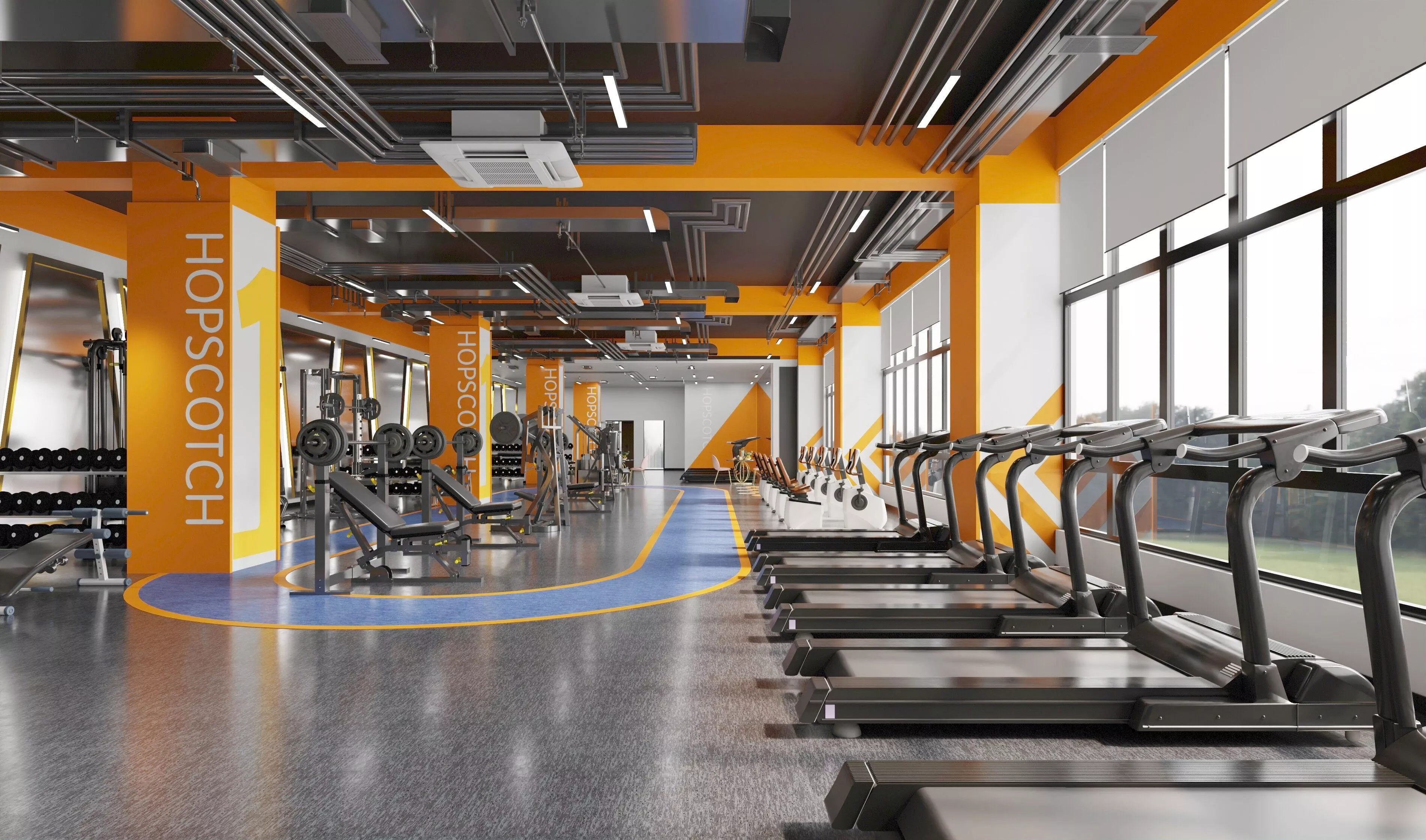 Gym Interior 3D model