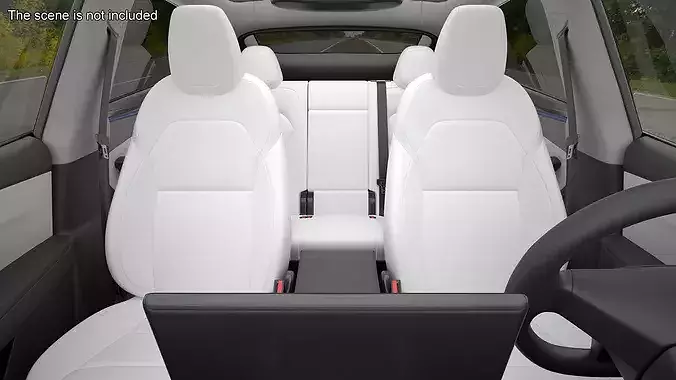 Blue Tesla Model Y Juniper 2025 3D model 7
