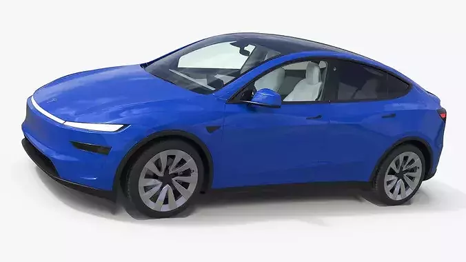 Blue Tesla Model Y Juniper 2025 3D model