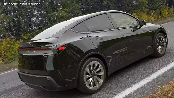 Black Tesla Model Y Juniper 2025 3D model 3