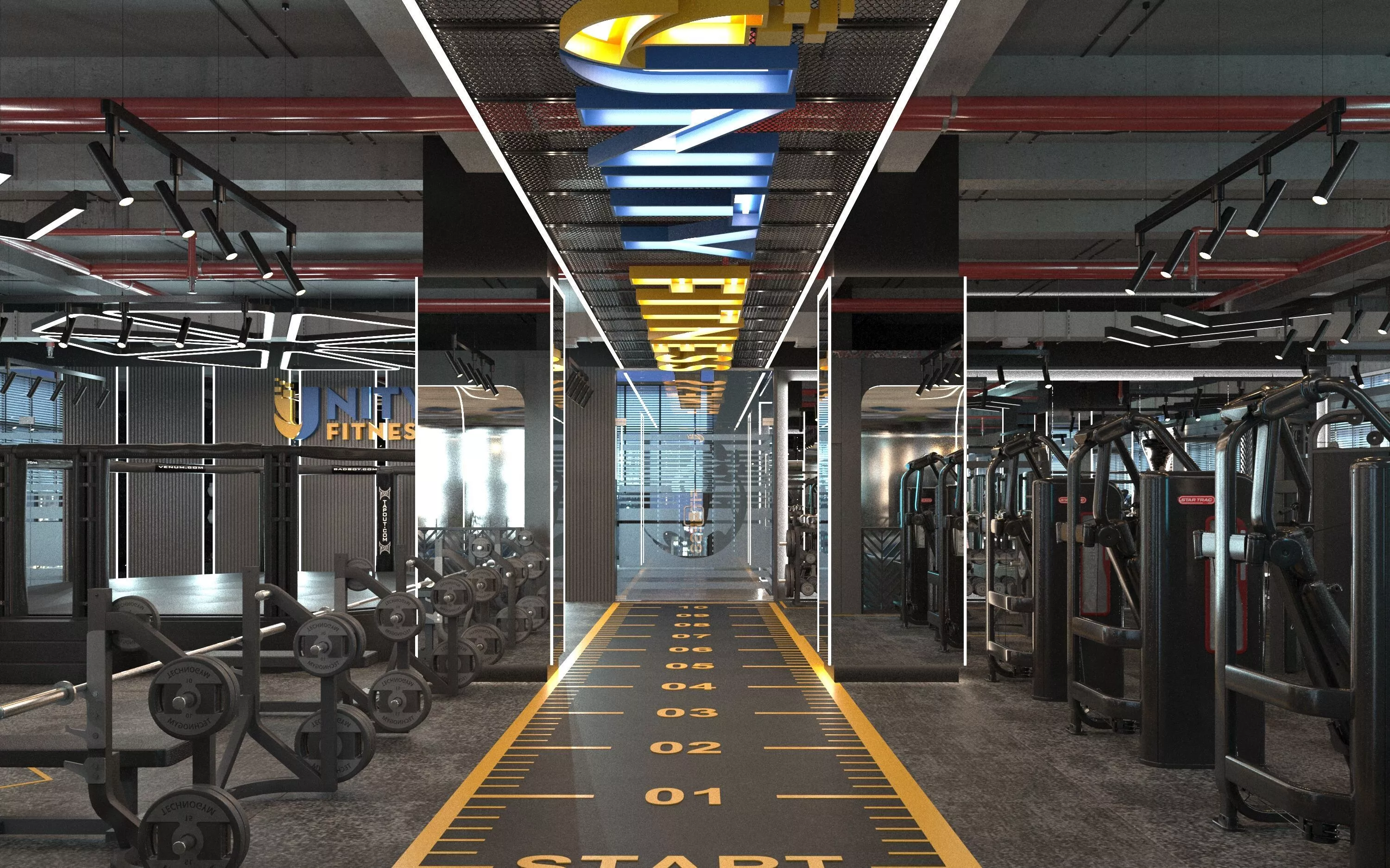 Gym Interior 3D model