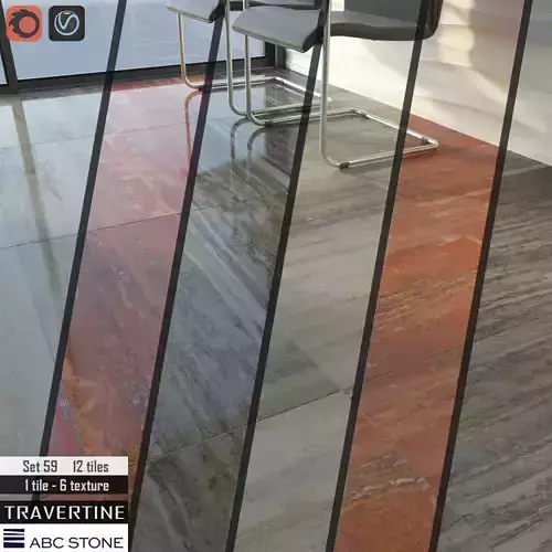 ABC Stone Set 3D model