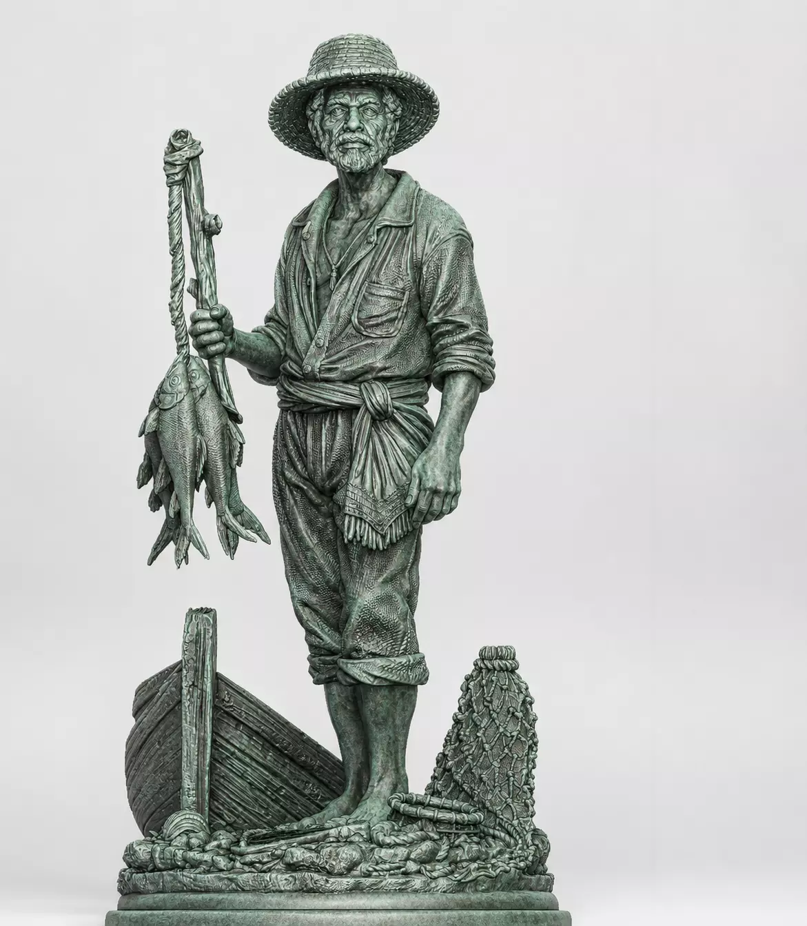 Marinheiro Caicara Pescador Brasileiro Brazilian Phishing 3D print model
