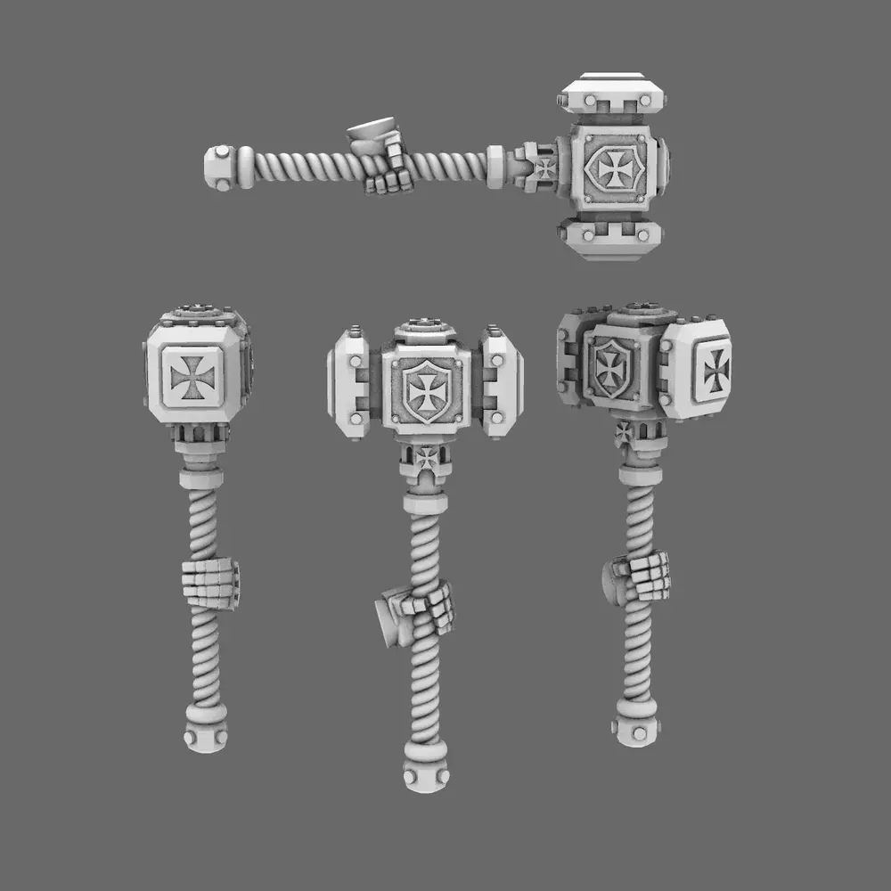 Crusader Knights Energy Hammers LEFT 3D print model