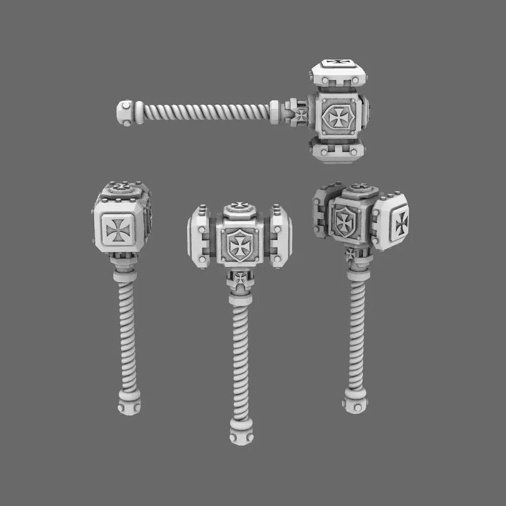 Crusader Knights Energy Hammers NOHAND 3D print model