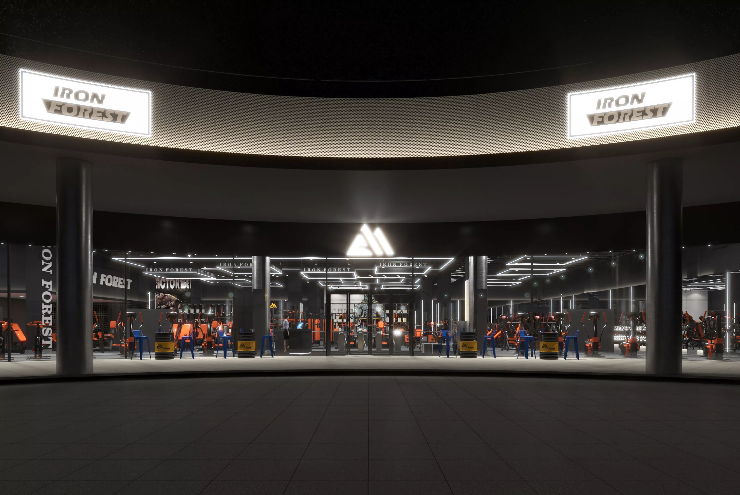 Modern Gym Interior 3D model