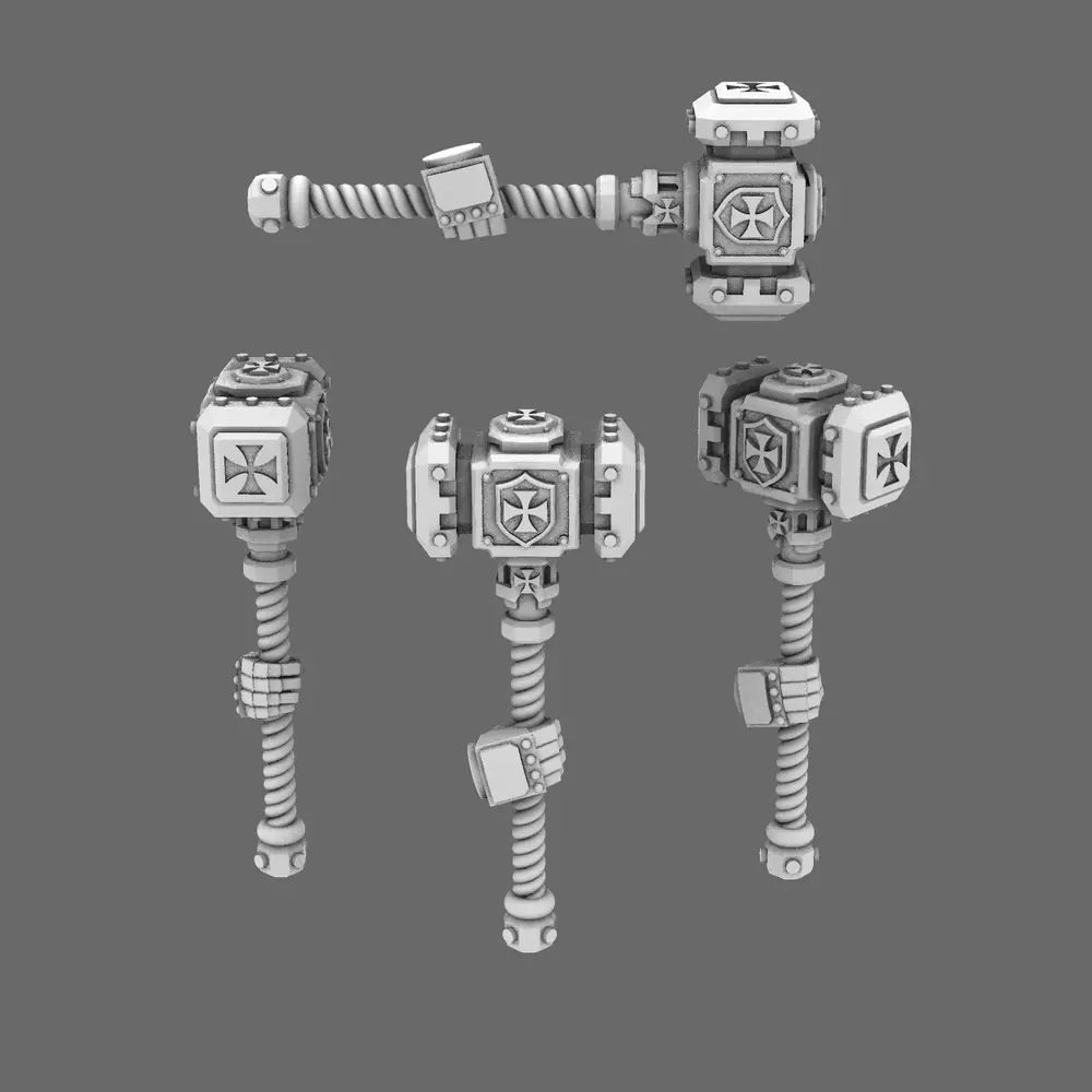 Crusader Knights Energy Hammers RIGHT 3D print model