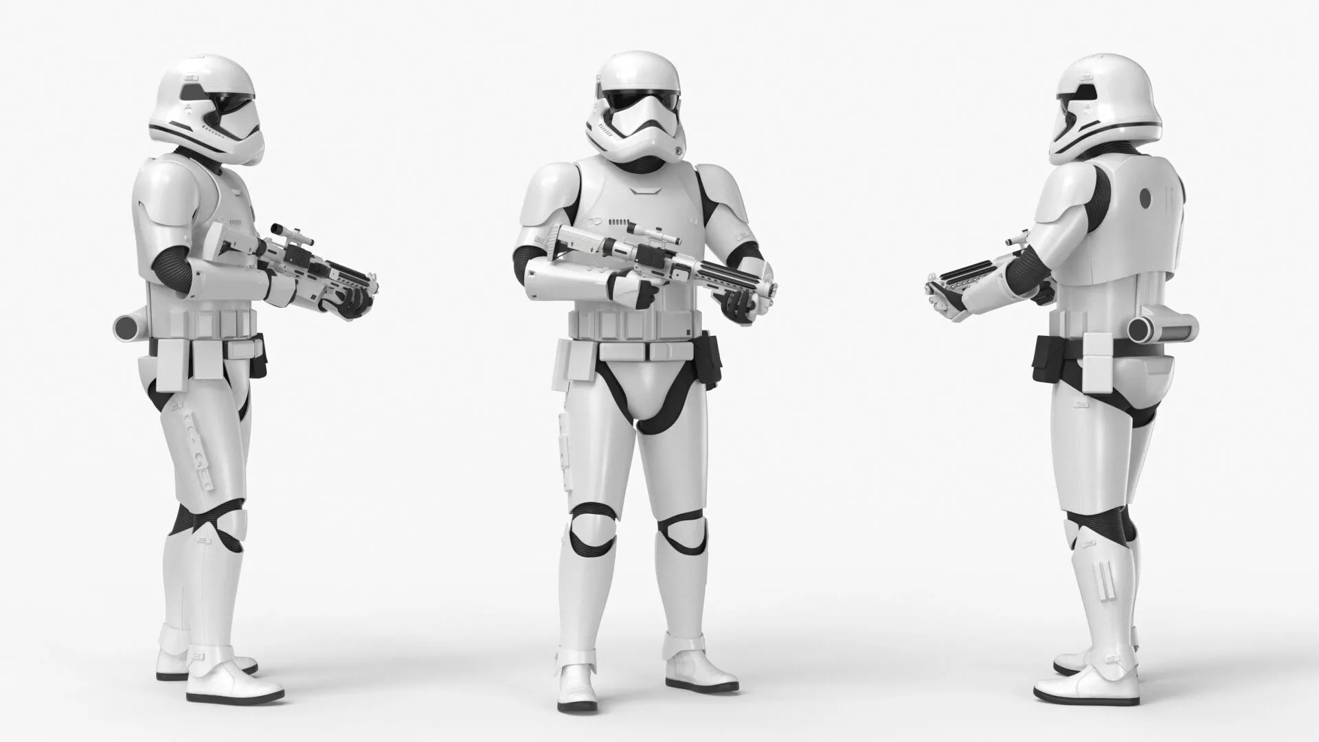 Star Wars Stormtrooper with Blaster Stand Pose for 3D Print 3D print model