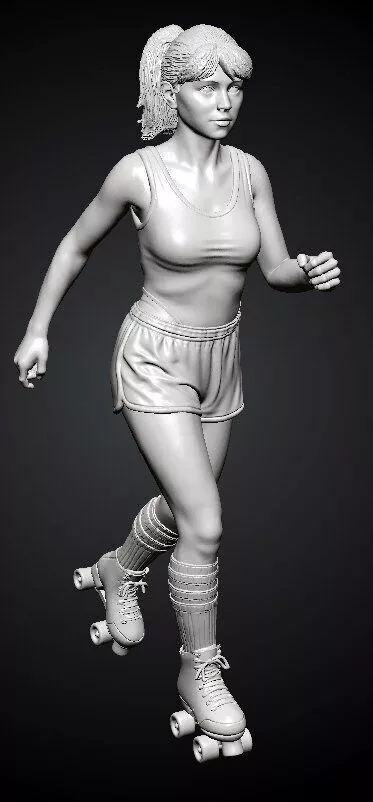 Roller Boogie - Woman in Roller Skates Free 3D print model