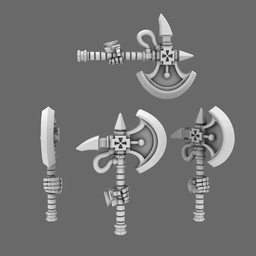 Crusader Knights Great Ax LEFT 3D print model