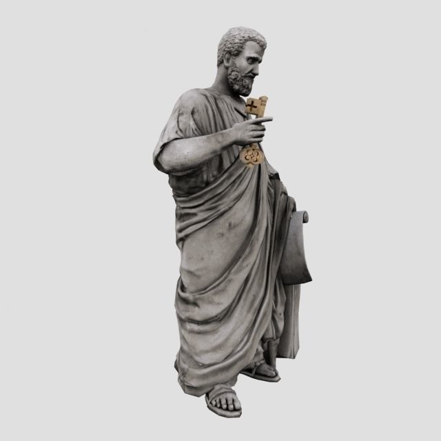 Ioann Statue Low-poly 3D model_1