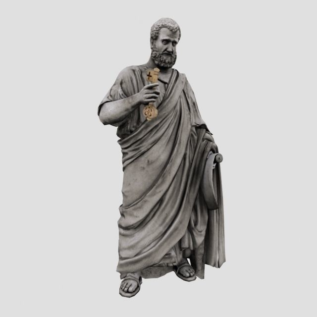 Ioann Statue Low-poly 3D model_0