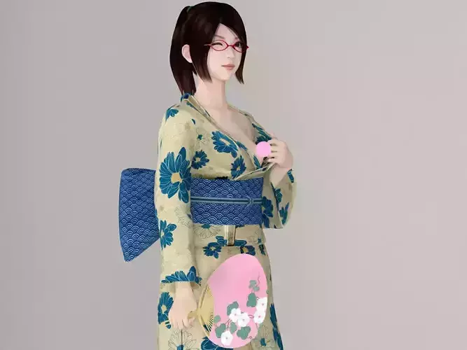 Natsumi in Kimono  pose 02