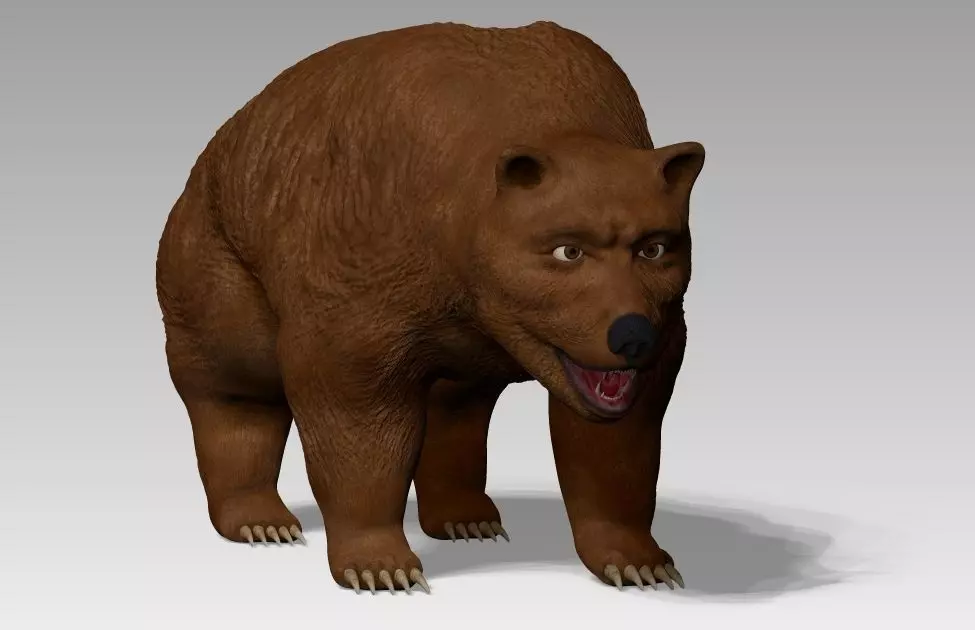 Grizzly Bear Low-poly 3D model_0