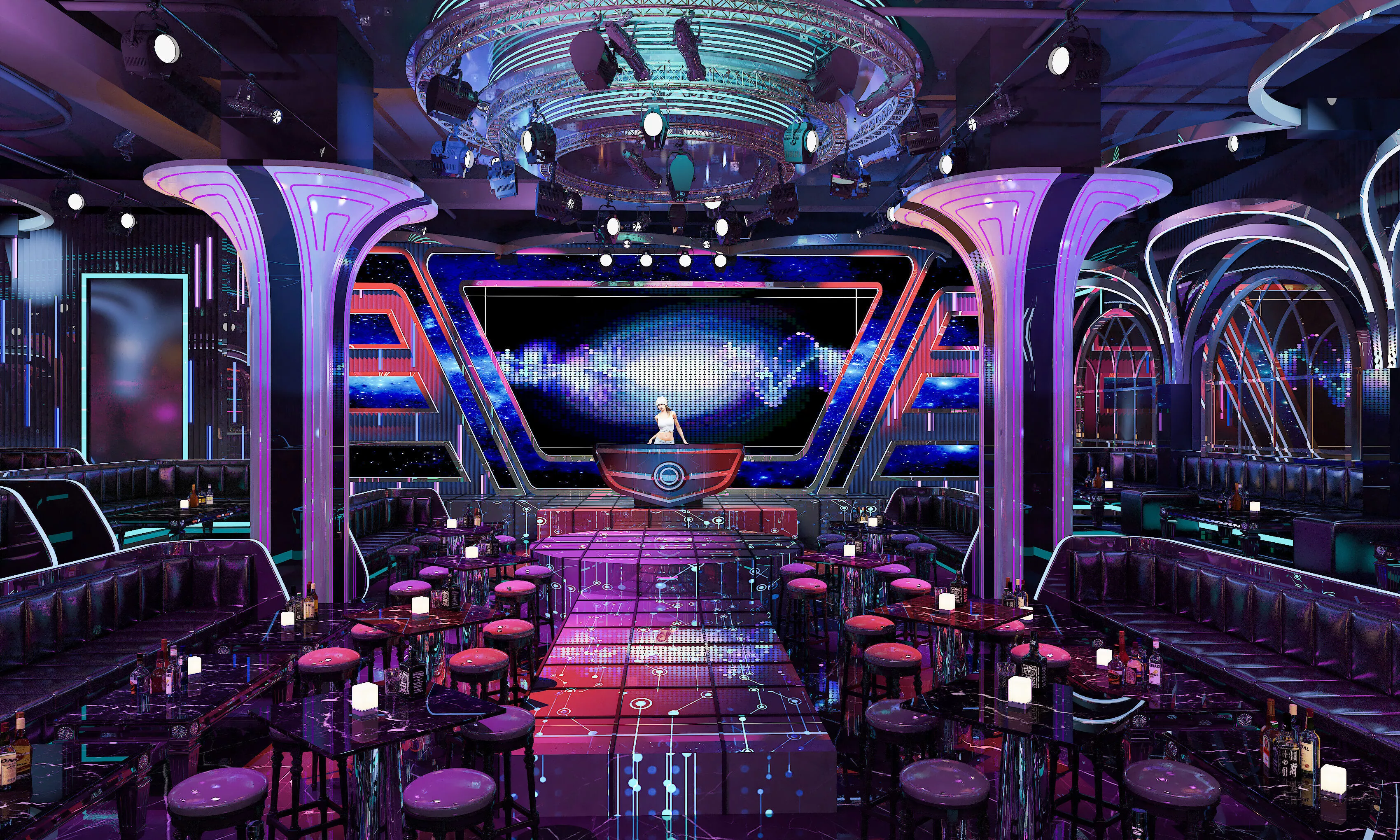 Modern nightclub - bar 3D model