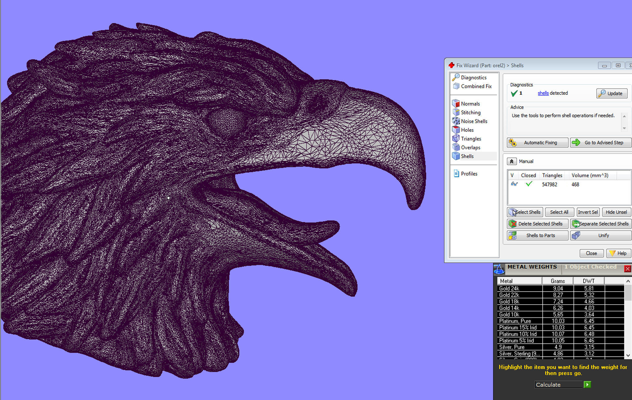 Eagle heads 3D print model_7