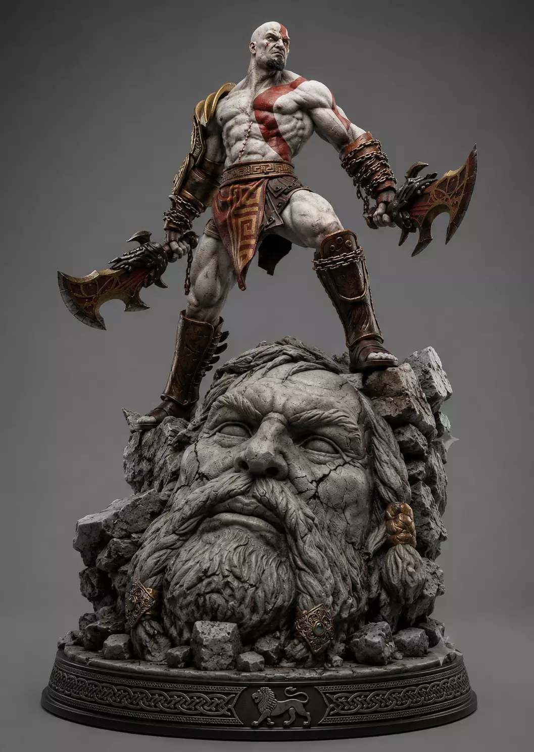 Kratos God of War Epic Statue STL for Resin 3D Printing Model 3D print model