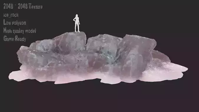 iceberg rock Low-poly 3D model