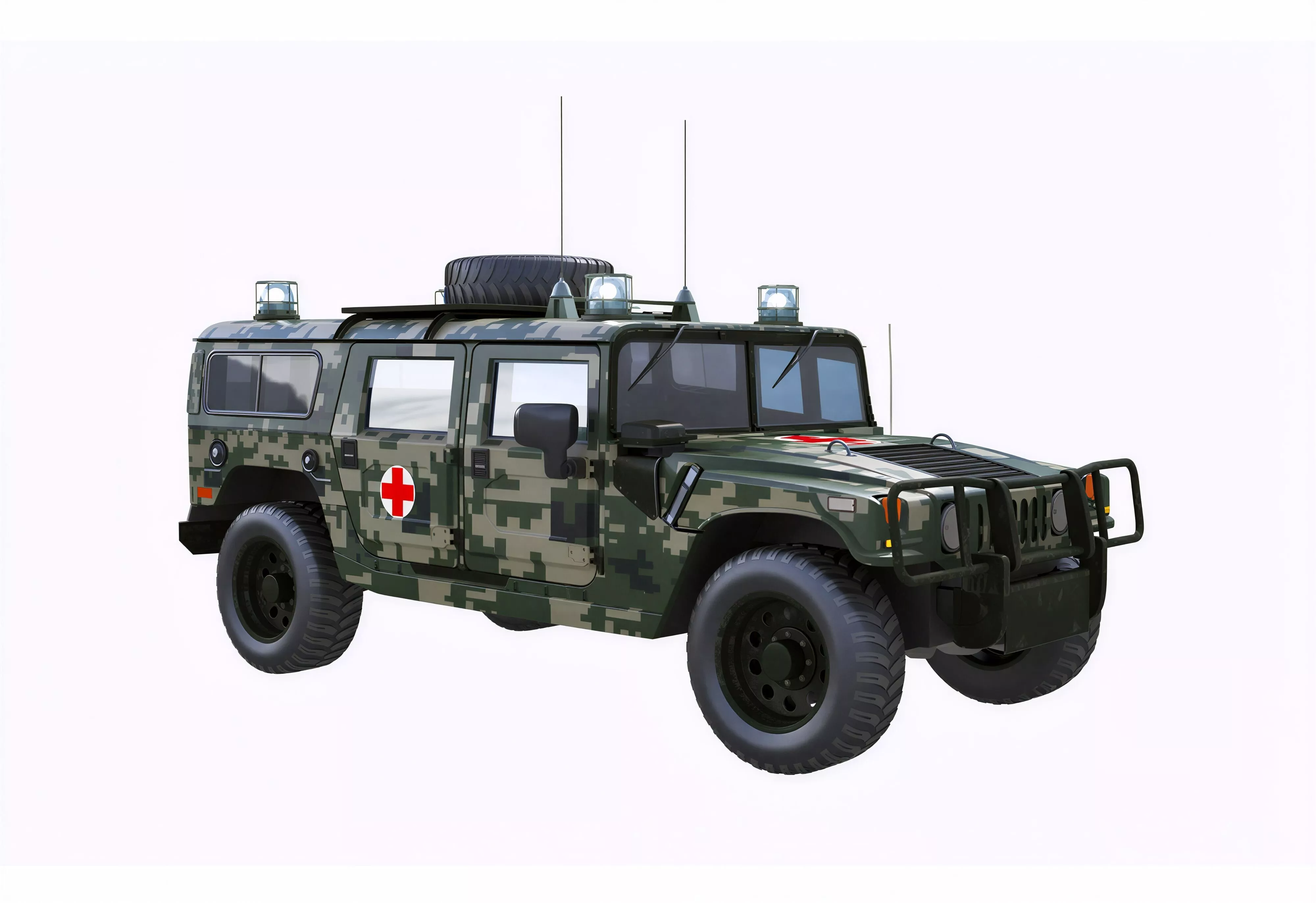 Military Field Ambulance CSZ-181 3D Model 3D model