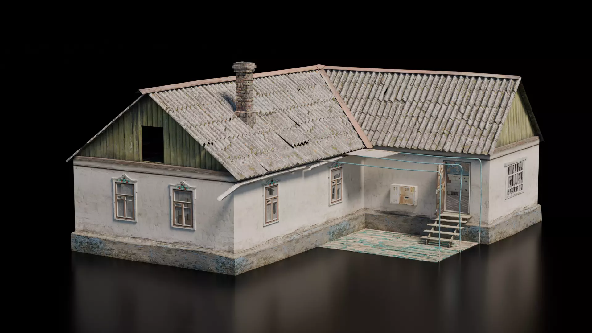 Abandoned House 30 Low-poly 3D model