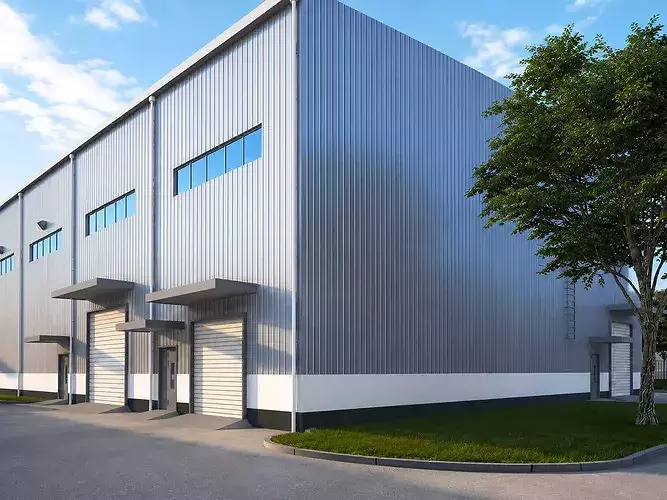 Industrial Facility Digital Twin Exterior Scene 3D model 3