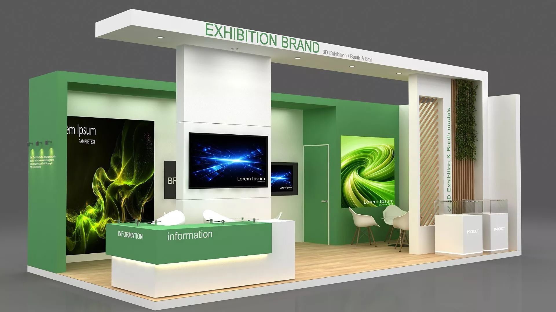 exhibition stall booth 3D Model 3D model