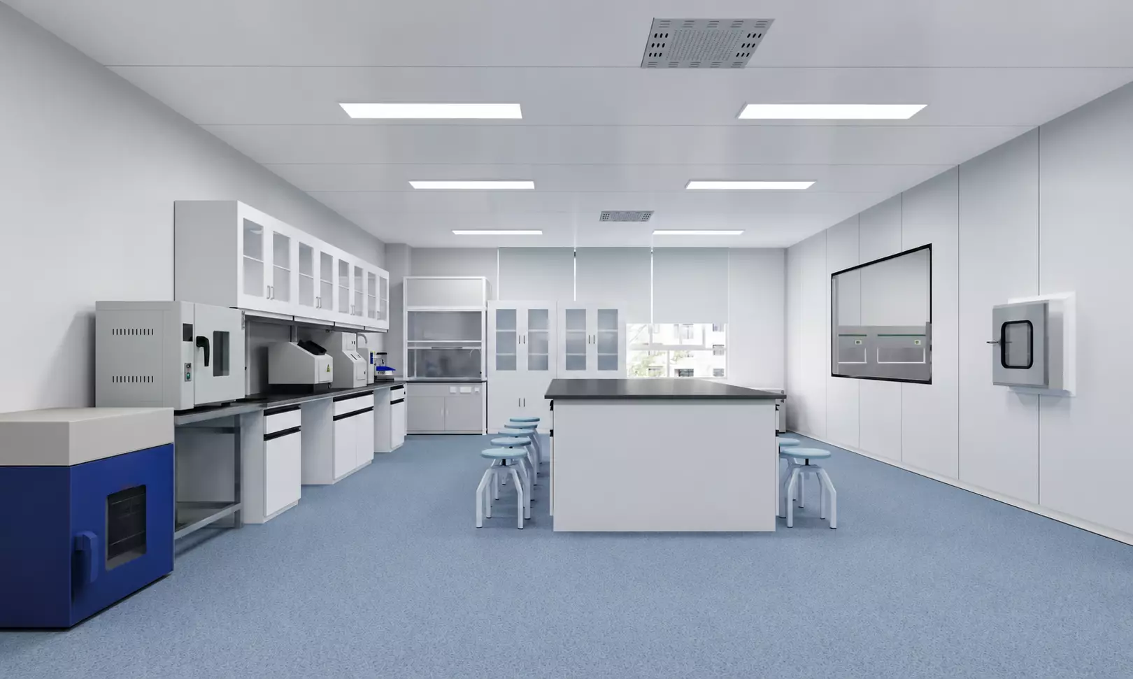 Clean Research Laboratory Digital Twin Scene 3D model
