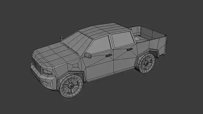 Low poly Car Low-poly 3D model 7