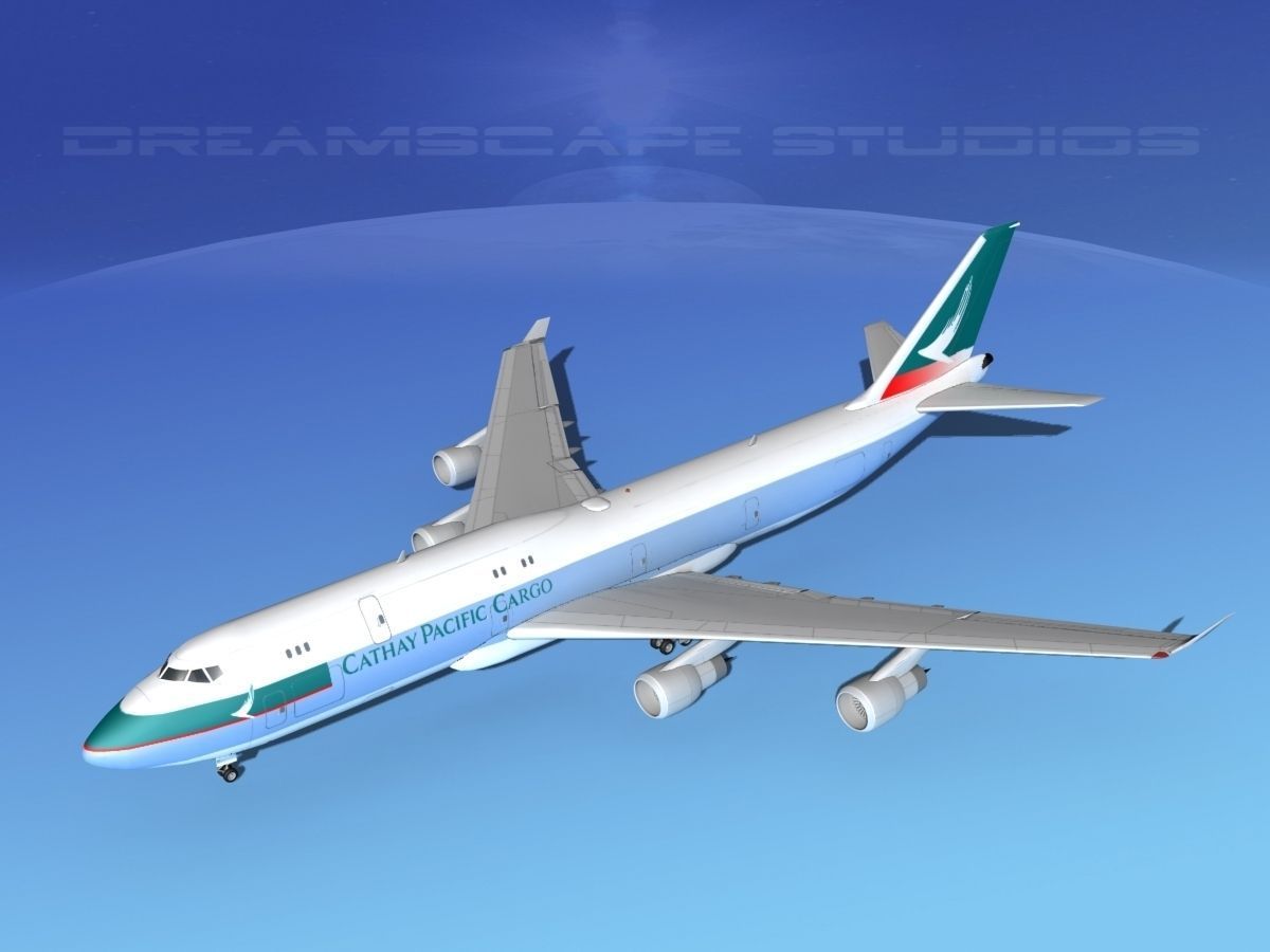 Boeing 747-8I Cathay Pacific Cargo 3D model_10