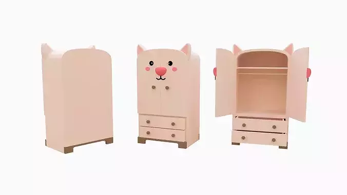 Low-Poly Cute Cat Kids Closet
