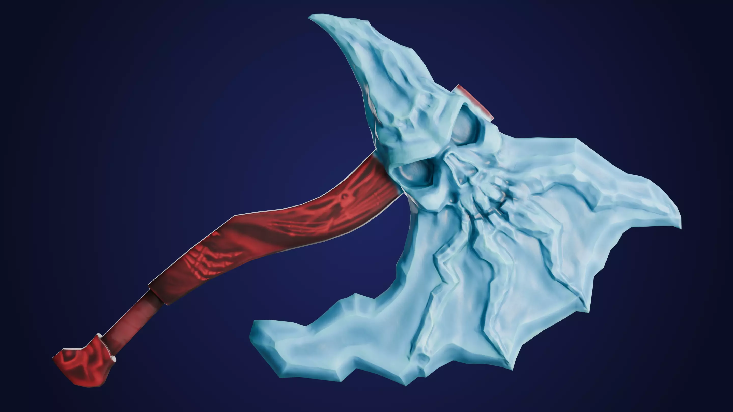 Stylized Battle Axe Game Ready Low-poly 3D model