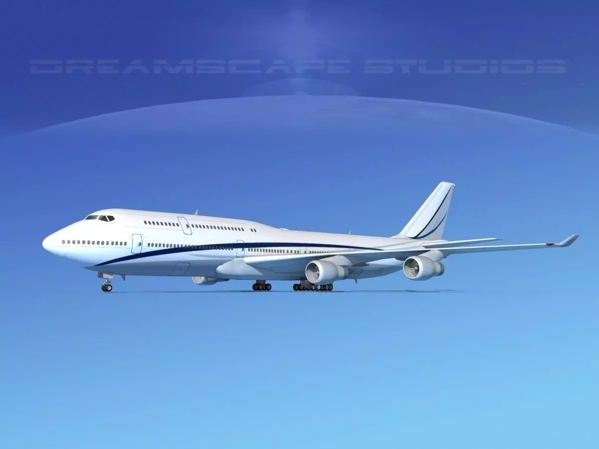 Boeing 747-8I Corporate 2 3D model_0