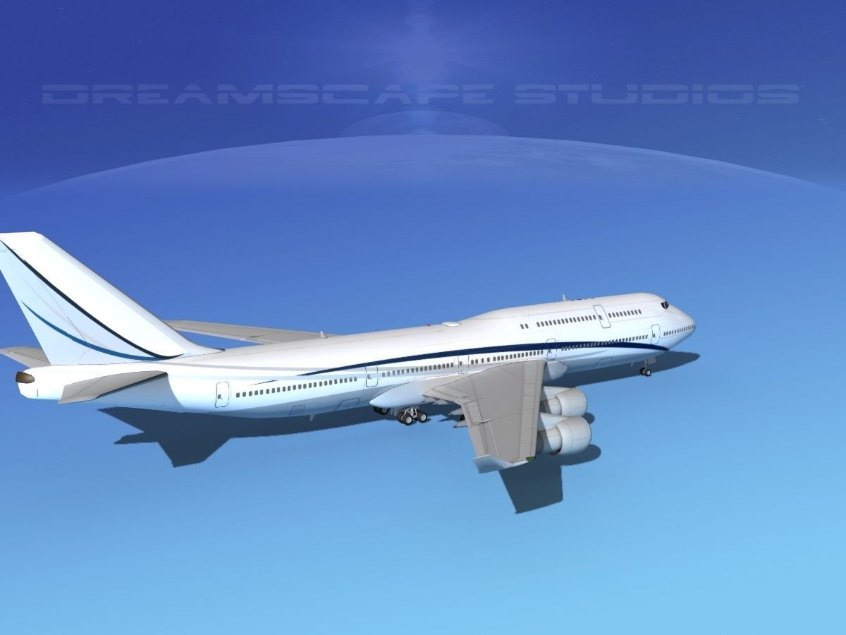 Boeing 747-8I Corporate 2 3D model_5