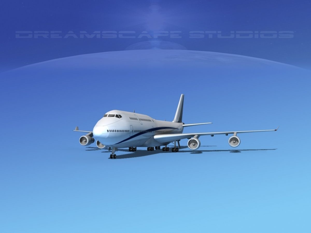 Boeing 747-8I Corporate 2 3D model_1