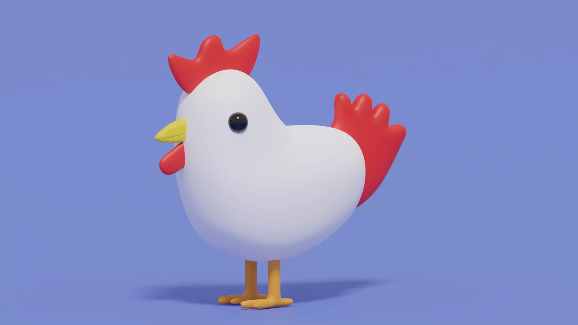 Cartoon Lovely Chicken 3D model