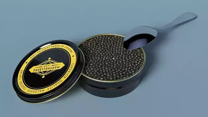 Marshallberg Caviar with Spoon 3D model 4